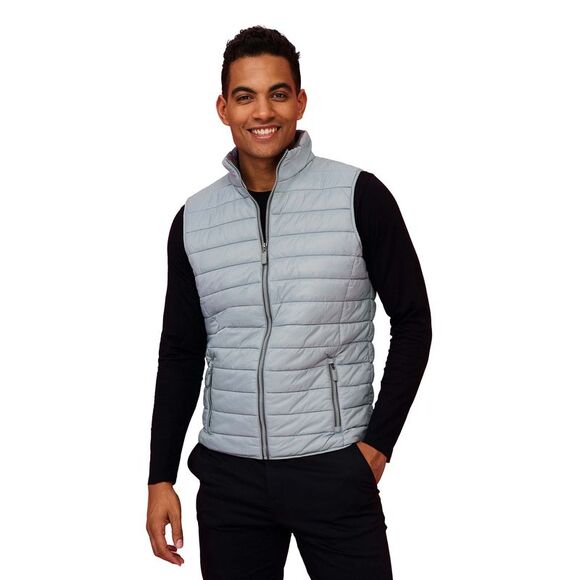SOLS Mens Wave Padded Water Repellent Bodywarmer/Gilet / Metal Grey - Picture 2 of 5